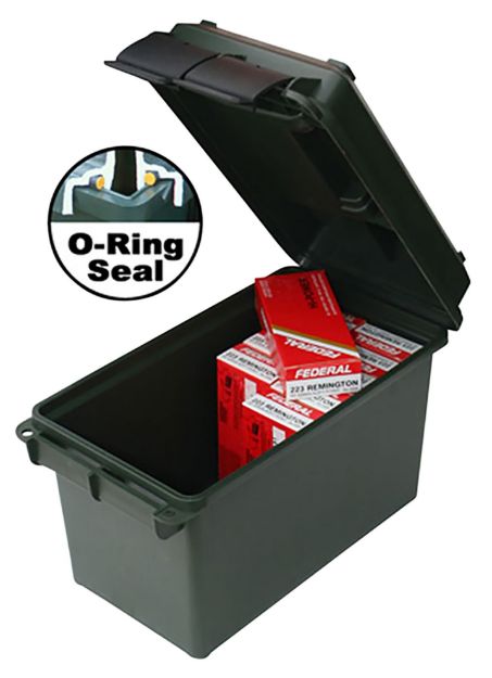 Picture of Mtm Case-Gard Ammo Can 50 Cal Rifle Black Polypropylene 7.4" X 13.5" X 8.5" 25 Lbs 