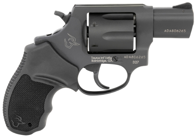 Picture of Taurus 2-32721 327 Sa/Da 327 Federal Mag Caliber With 2" Barrel, 6Rd Capacity Cylinder, Overall Matte Black Finish Carbon Steel & Finger Grooved Black Rubber Grip 