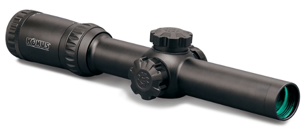 Picture of Konus Konuspro M-30 Matte Black 1-4X 24Mm 30Mm Tube Illuminated Dual Blue/Red Circle Dot Reticle 