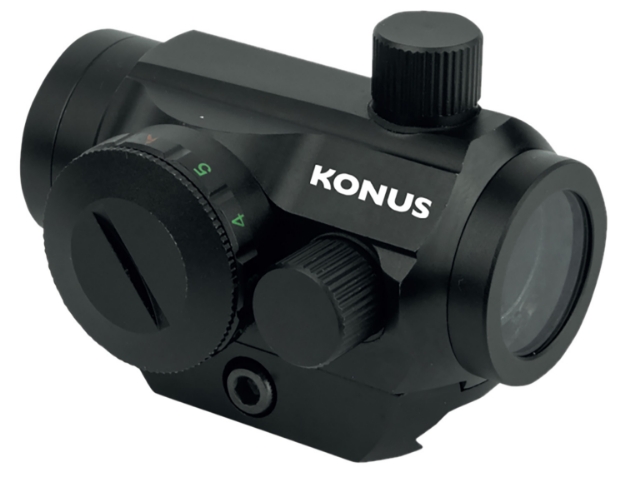 Picture of Konus Nuclear-R Matte Black 1X 22Mm 3 Moa Red/Green Dot Dual Illuminated Reticle 