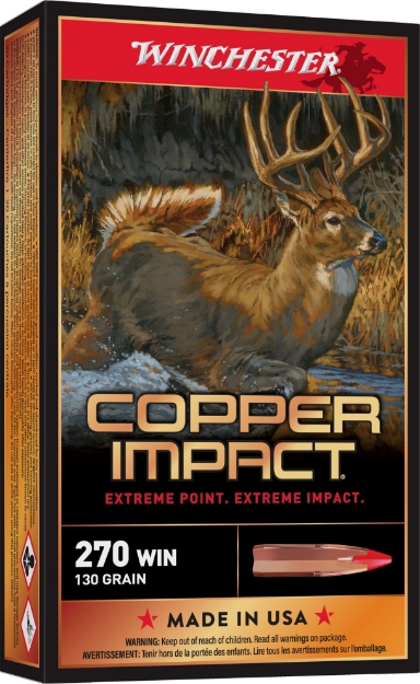 Picture of Winchester Ammo Copper Impact 270 Win 130 Gr Copper Extreme Point Lead-Free 20 Per Box/ 10 Cs 