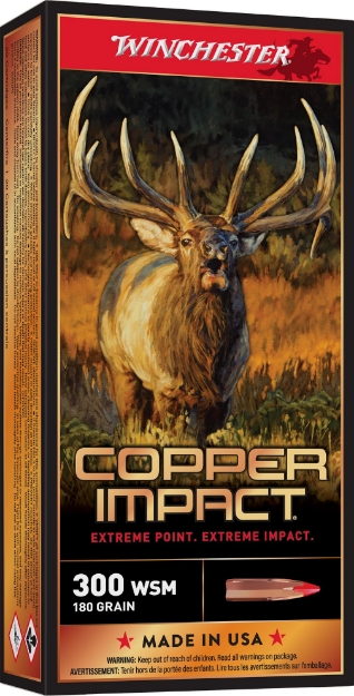 Picture of Winchester Ammo Copper Impact 300 Wsm 180 Gr Copper Extreme Point Lead-Free 20 Per Box/ 10 Cs 