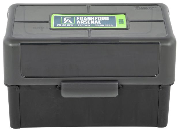 Picture of Franklin Armory Hinge-Top Ammo Box 270 Win 280 Cal 25-06 Rem Black High Density Polymer 50Rd 