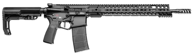 Picture of Patriot Ordnance Factory Renegade + *Ca Compliant 5.56X45mm Nato 16.50" 10+1 Black Hard Coat Anodized Rec 14.50" M-Lok Black Nitride Barrel 6 Position Mft Stock Black Polymer Mft Grip 