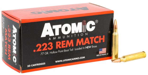 Picture of Atomic Ammunition Rifle Match 223 Rem 77 Gr Hollow Point Boat-Tail (Hpbt) 50 Per Box/ 10 Cs 