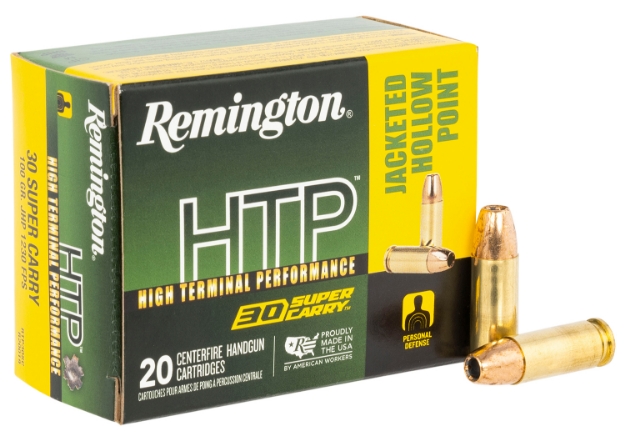 Picture of Remington Ammunition Htp Defense 30 Super Carry 100 Gr Jacketed Hollow Point (Jhp) 20 Per Box/ 10 Cs 