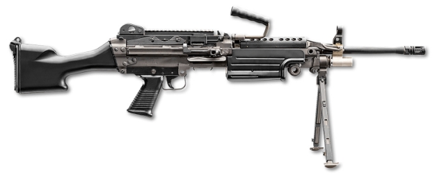 Picture of Fn M249s 5.56X45mm Nato 18.50" Barrel 30+1 Mag Or 200Rd Belt Capacity, Black Fixed Hydraulic Buffer Stock, Non-Slip Buttplate, Optics Ready 