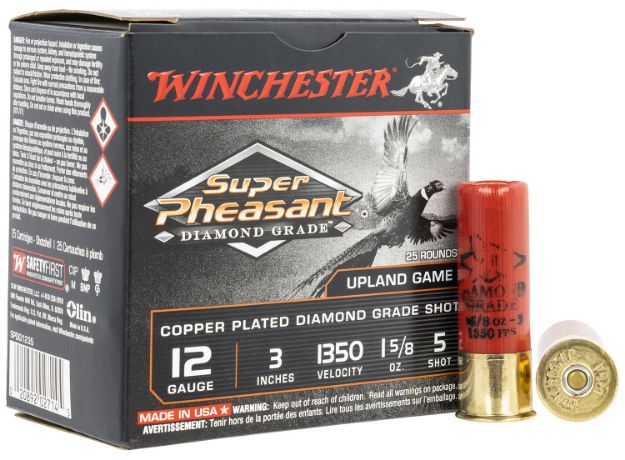 Picture of Winchester Ammo Super Pheasant Diamond Grade 12 Gauge 3" 1 5/8 Oz 1350 Fps 5 Shot 25 Bx/10 Cs 