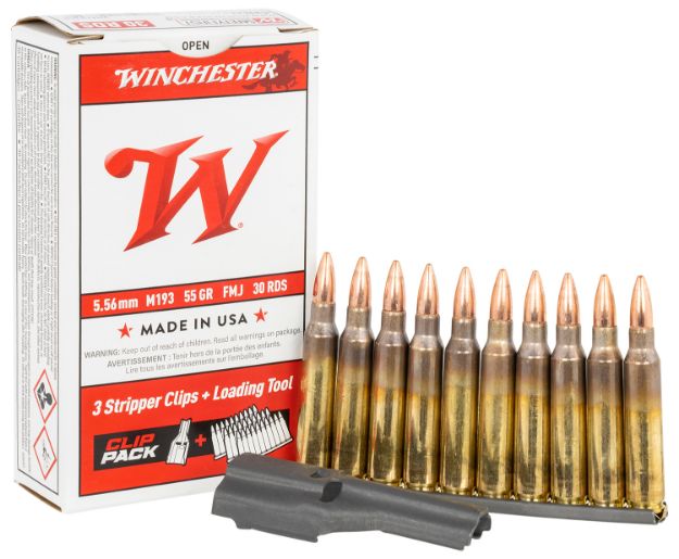 Picture of Winchester Ammo Usa M193 5.56X45mm Nato 55 Gr 3180 Fps Full Metal Jacket (Fmj) 30 Bx/20 Cs Includes Stripper Clips 