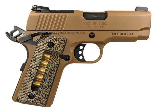 Picture of Girsan Mc1911 Sc Ultimate 9Mm Luger 3.40" 7+1 Overall Flat Dark Earth Finish With Extended Beavertail Frame, Serrated Steel With Optic Cut Slide & G10 With Integrated Capacity Window Grip 