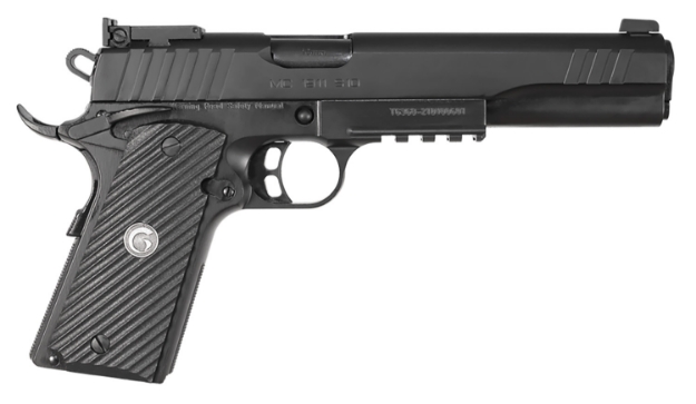 Picture of Eaa Girsan Mc1911s Hunter Full Size 10Mm Auto 8+1 6" Black Steel Barrel, Blued Serrated Slide, Matte Black Steel Frame W/Accessory Rail & Beavertail, Black Checkered Polymer Grips Ambidextrous 