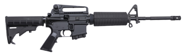 Picture of Bushmaster M4 Patrolman's 5.56X45mm Nato 16" 10+1 Black Rec/Barrel Black 6 Position Collapsible Stock Black Polymer Grip A2 Front Sight Right Hand 