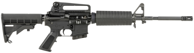 Picture of Bushmaster M4 Patrolman's 5.56X45mm Nato Caliber With 16" Barrel, 10+1 Capacity, Black Metal Finish, Black 6 Position Collapsible Stock & Black Polymer Grip Right Hand 