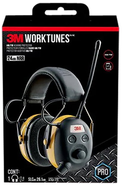 Picture of Peltor 9054H1dcps Worktunes 24 Db Over The Head Yellow/Black 