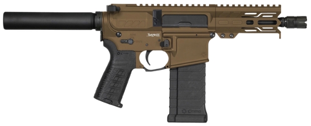 Picture of Cmmg 54Abcc7mb Banshee Mk4 5.7X28mm 5" 40+1 Midnight Bronze Cerakote Rec Black Nitride Barrel Synthetic Cmmg 6 Position Ripbrace Black Polymer Grip Right Hand 