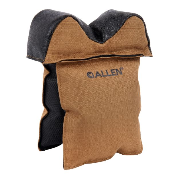 Picture of Allen X-Focus Window Shooting Rest Prefilled Front Bag Made Of Coyote With Black Accents Polyester, Weighs 1.29 Lbs, 5.50" L X 7" H & Tacky Grip Bottom 