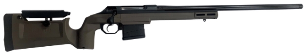 Picture of Sauer 100 Krg 6.5 Creedmoor Threaded Match Barrel & Steel Receiver, Matte Blued Metal Finish, Tan Cerakoted Krg Stock W/Adjustable Cheek Piece 