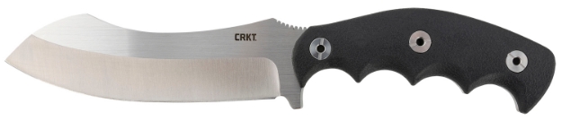 Picture of Crkt Catchall 5.51" Fixed Sheepsfoot Plain Brushed Satin 8Cr13mov Ss Blade/Black Grn W/Rubber Overlay Handle Includes Sheath 