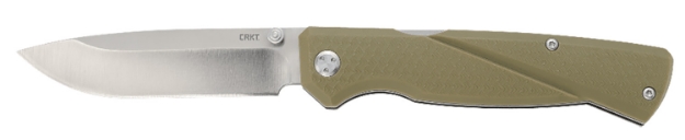 Picture of Crkt Kova 3.50" Folding Drop Point Plain Satin 8Cr13mov Ss Blade/Od Green Grn Handle Includes Pocket Clip 