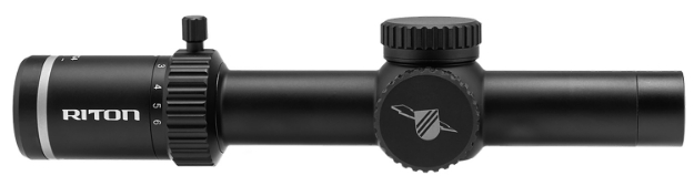 Picture of Riton Optics 5 Tactix Thunder Ranch Black Hardcoat Anodized 1-6X 24Mm 30Mm Tube Illuminated Green Thunder Ranch Reticle Features Throw Lever 