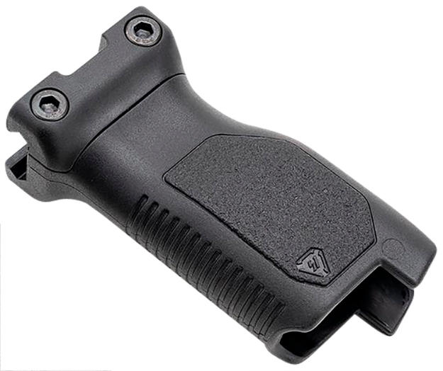 Picture of Strike Industries Angled Vertical Grip Long Black Polymer With Cable Management Storage For Picatinny Rail 