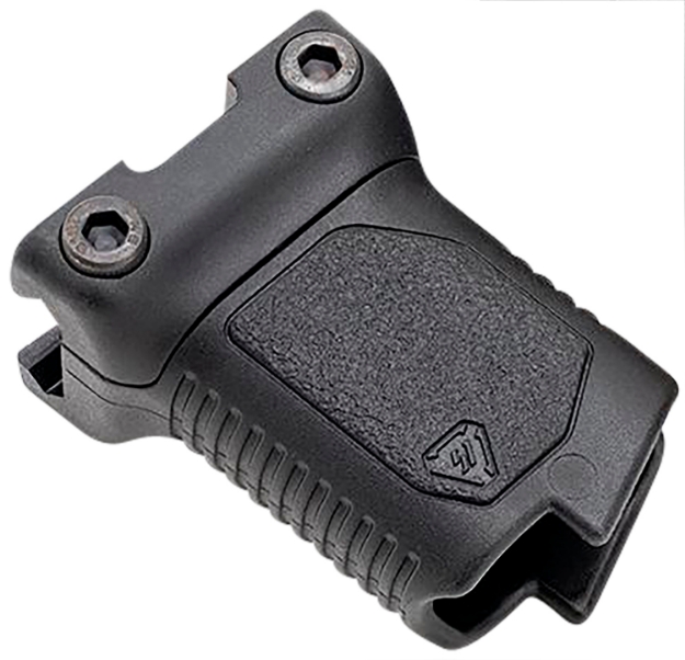 Picture of Strike Industries Angled Vertical Grip Short Black Polymer With Cable Management Storage For Picatinny Rail 