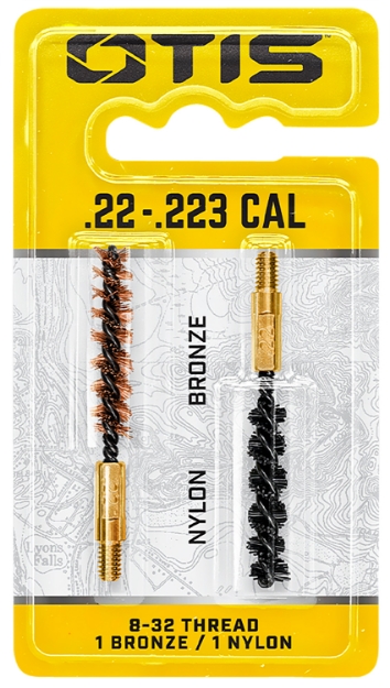 Picture of Otis Bore Brush Set 5.56Mm/22 Lr/22-250/223 Cal 8-32" Thread 2" Long Bronze/Nylon Bristles 2 Per Pkg 