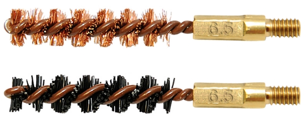 Picture of Otis Bore Brush Set 6.5Mm/264/260 Cal 8-32" Thread 2" Long Bronze/Nylon Bristles 2 Per Pkg 