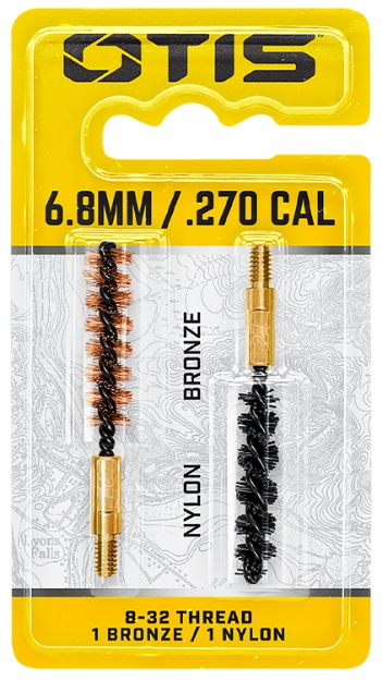 Picture of Otis Bore Brush Set 6.8Mm/7Mm/270 Cal 8-32" Thread 2" Long Bronze/Nylon Bristles 2 Per Pkg 