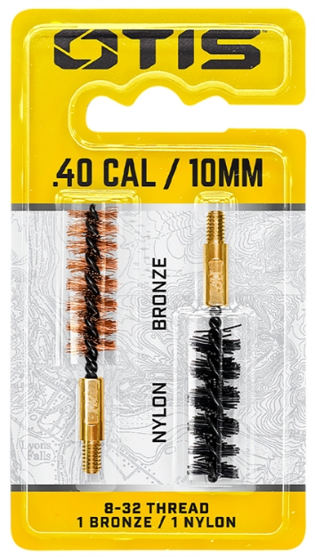 Picture of Otis Bore Brush Set 10Mm/40 Cal 8-32" Thread 2" Long Bronze/Nylon Bristles 2 Per Pkg 