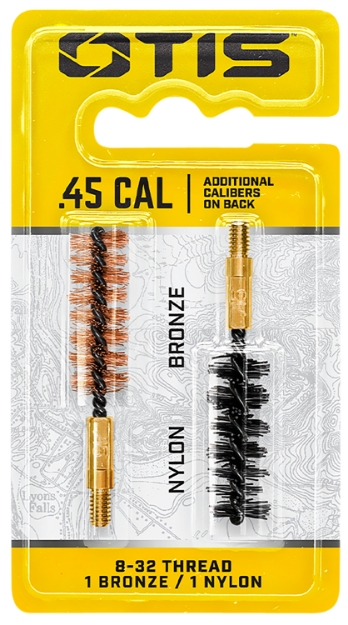 Picture of Otis Bore Brush Set 44 Mag/458/45/460/450/454 Cal 8-32" Thread 2" Long Bronze/Nylon Bristles 2 Per Pkg 