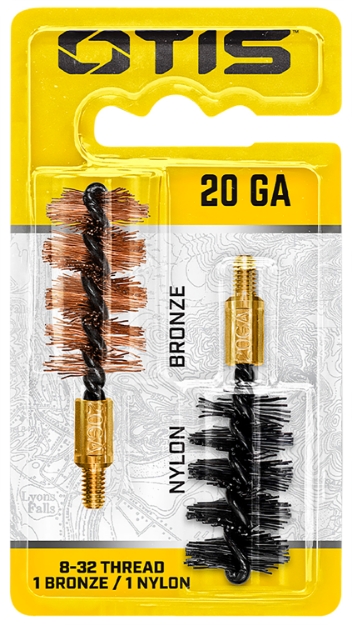 Picture of Otis Bore Brush Set 20 Gauge Shotgun Firearm 2" Long Bronze/Nylon Bristles 2 Per Pkg 