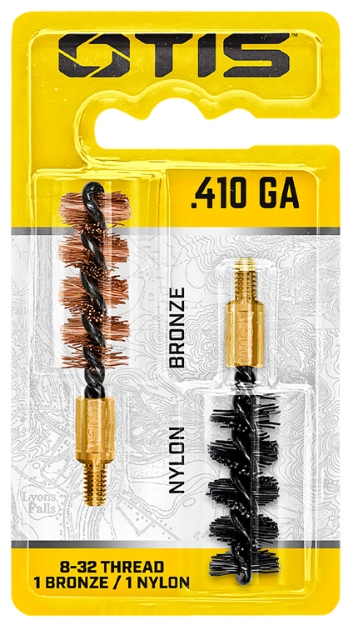 Picture of Otis Bore Brush Set 410 Gauge Shotgun Firearm 8-32" Thread 2" Long Bronze/Nylon Bristles 2 Per Pkg 