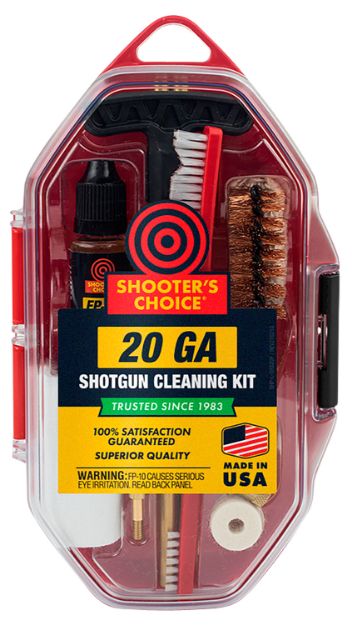 Picture of Shooters Choice Shotgun Cleaning Kit 20 Gauge/Red Plastic Case 