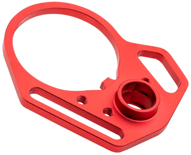 Picture of Strike Industries Qd End Plate Qd End Plate With Hook Attachments & Anti-Rotation Castle Nut, Red Finish 