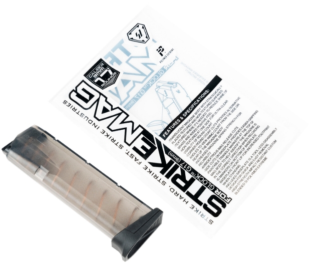 Picture of Strike Industries G-Mag-17 Replacement Magazine Clear With Black Floor Plate Polymer 17Rd For 9Mm Luger Glock 17 