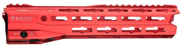 Picture of Strike Industries Gridlok-Lite-11-Red Gridlok Lite With Quick Rail Detach System 11"L 1.57"D M-Lok Red Aluminum For Ar-15 