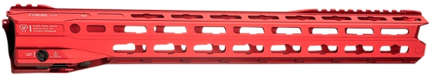 Picture of Strike Industries Gridlok-Lite-17-Red Gridlok Lite With Quick Rail Detach System 17"L 1.57"D M-Lok Red Aluminum For Ar-15 