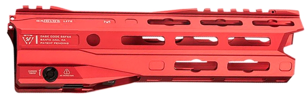 Picture of Strike Industries Gridlok-Lite-8.5-Red Gridlok Lite With Quick Rail Detach System 8.50"L 1.57"D M-Lok Red Aluminum For Ar-15 