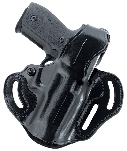 Picture of Galco Cop 3 Slot Owb Black Leather Belt Slide Compatible W/ Glock 19X/19 Gen1-5/23 Gen2-5 Belt 1.75" Wide Right Hand 