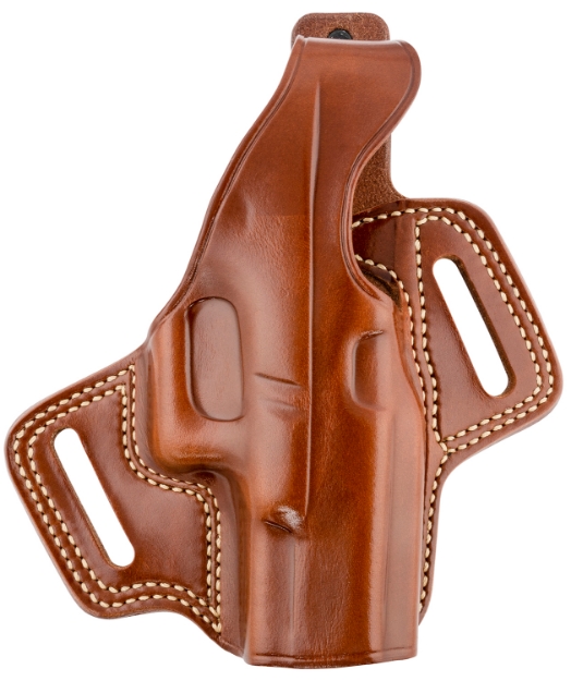 Picture of Galco Fletch Owb Tan Leather Belt Slide Compatible W/Glock 19 Gen1-5/19X/23 Gen2-5/32/45 Belt Up To 1.75" Wide Right Hand 