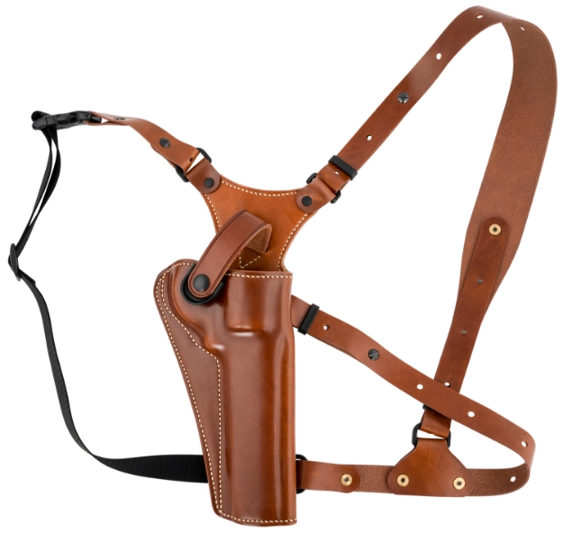 Picture of Galco Great Alaskan Size Fits Chest Up To 54" Tan Leather Shoulder/Torso Strap Fits Ruger Gp100 Fits S&W L Frame Right Hand 