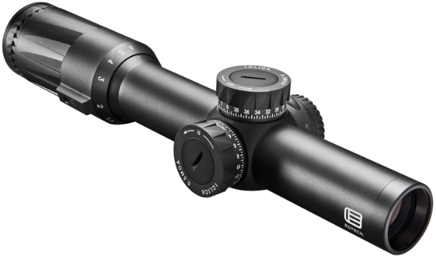 Picture of Eotech Vudu Ffp Black Hardcoat Anodized 1-6X 24Mm 30Mm Tube Illuminated Green Sr1-Mrad Reticle Features Throw Lever 