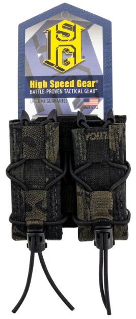 Picture of High Speed Gear Taco Mag Pouch Double Multicam Black Nylon Belt Belts 2.25" Wide Compatible W/ Pistol 