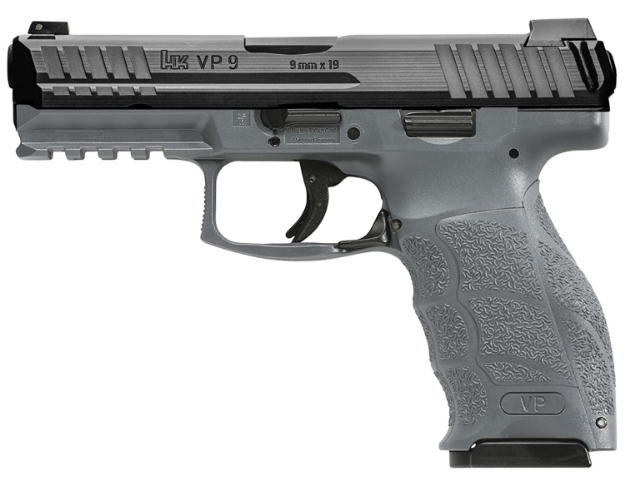 Picture of Hk Vp9 9Mm Luger 4.09" 17+1 (3) Gray Finish Frame With Black Steel Slide, Interchangeable Backstrap Grip & Night Sights 