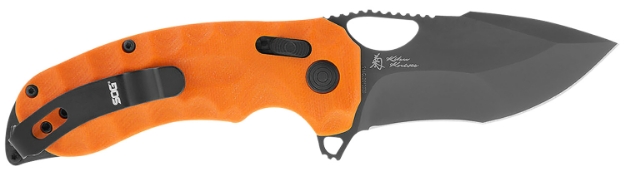 Picture of S.O.G Kiku Xr Lte 3.02" Folding Tanto Plain Cryo Cts Xhp Blade Deep Textured Blaze Orange G10 Handle Includes Belt Clip 