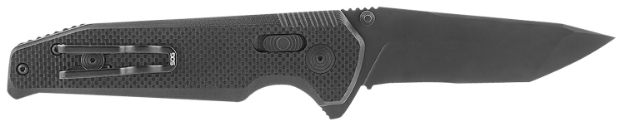 Picture of S.O.G Sog-12-57-02 Vision Xr 3.36" Folding Tanto Part Serrated Black Tini Cts Xhp Steel Blade Black G10 Handle 