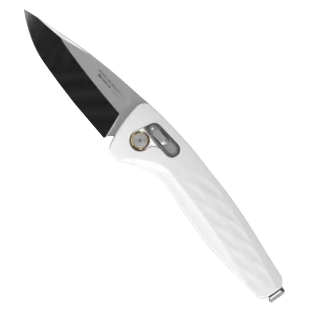 Picture of S.O.G One-Zero Xr 3.10" Folding Plain Black Chrome Cryo Cpm S35vn Steel Blade/ White Sculpted Aluminum Handle 