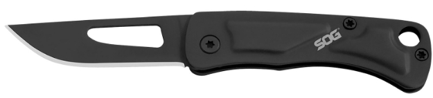 Picture of S.O.G Sog-Ce1002-C Centi I 1.40" Folding Straight Back Plain Black Hardcased Stainless Steel Blade/Black Stainless Steel Handle 