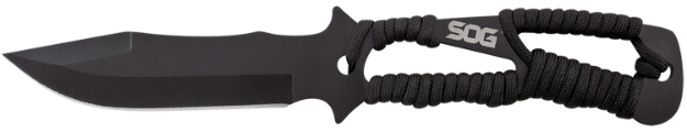 Picture of S.O.G Throwing Knives Fixed 4.40" Plain Black Hardcased 420Hc Ss Blade Black Grn Handle 3 Knives Piece 